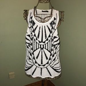 The Limited Sheer Embellished Tank - Size S